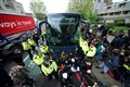 Arrests made as protesters block coach taking asylum seekers to Bibby Stockholm
